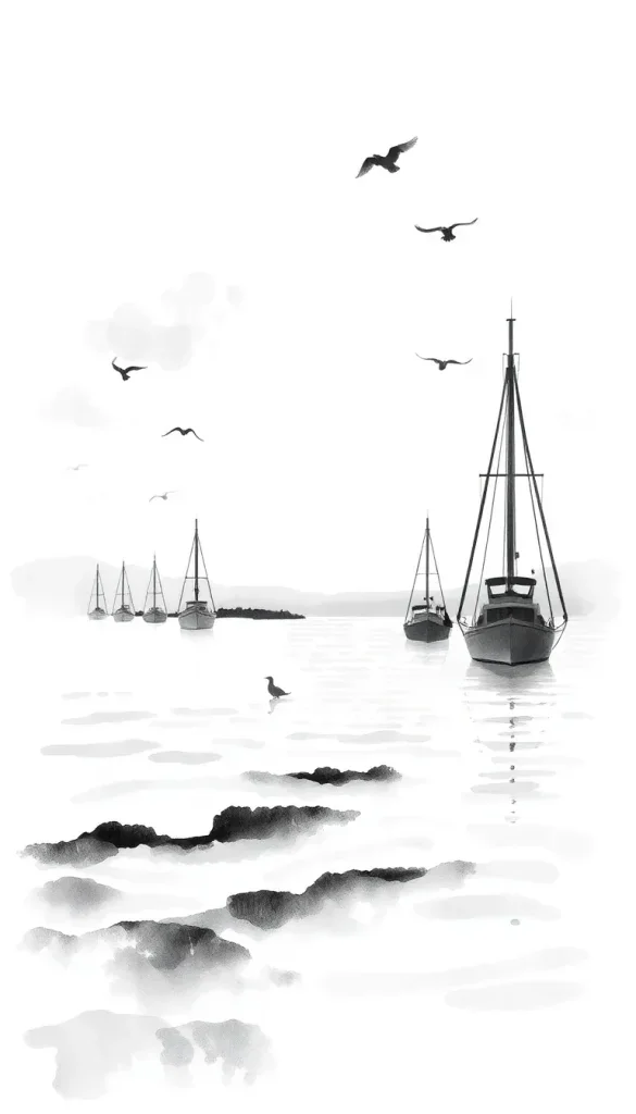 Un matin d’été sur le port