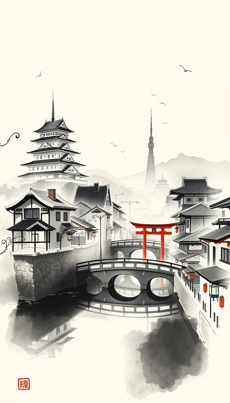 Osaka en poème : Balade entre murailles, canaux et néons