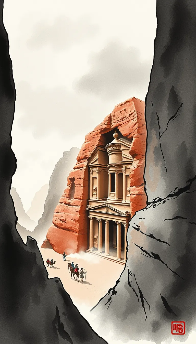 Poème pour Petra : la cité rose entre pierre et souffle du désert