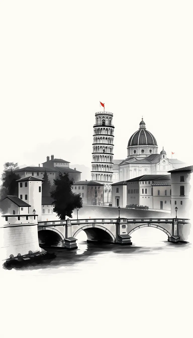 Pise : poème en hommage à la tour penchée et à l'âme toscane