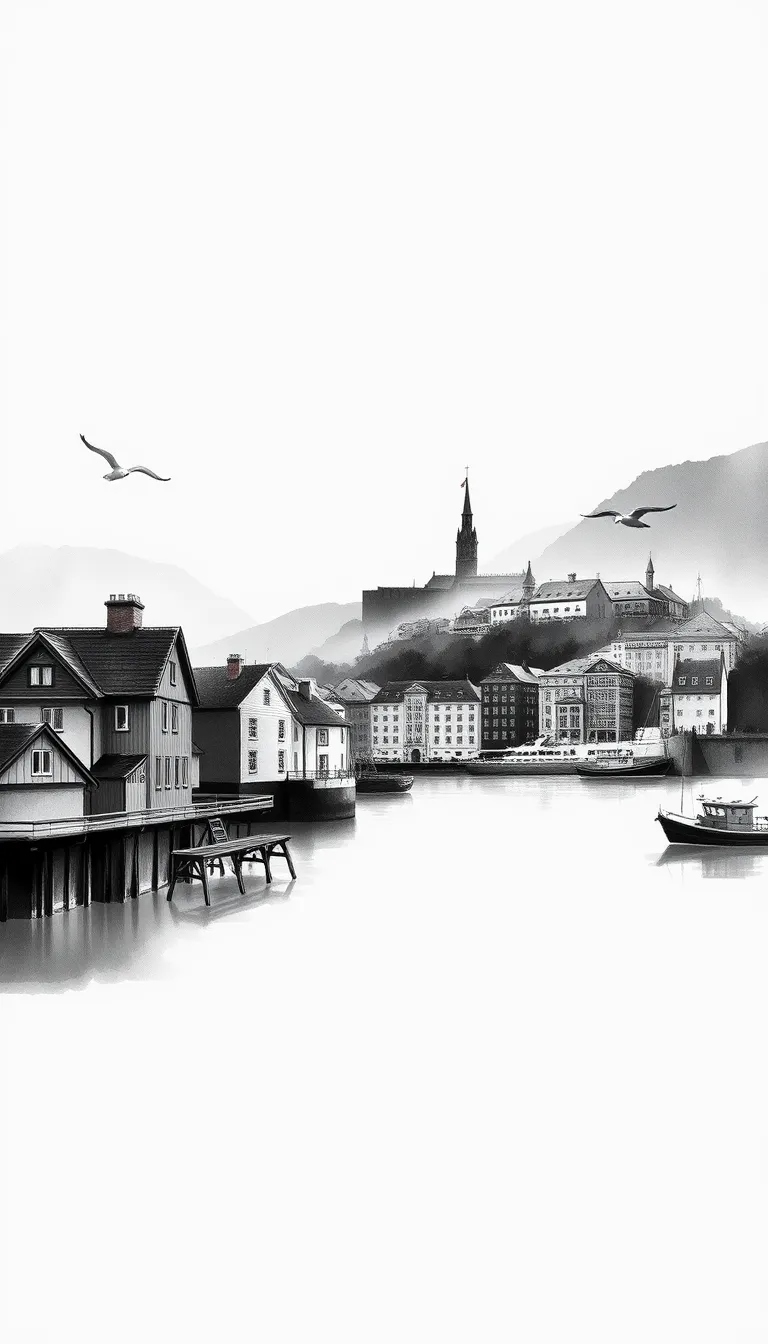 Bergen poème : Murmures du port et hymne aux fjords