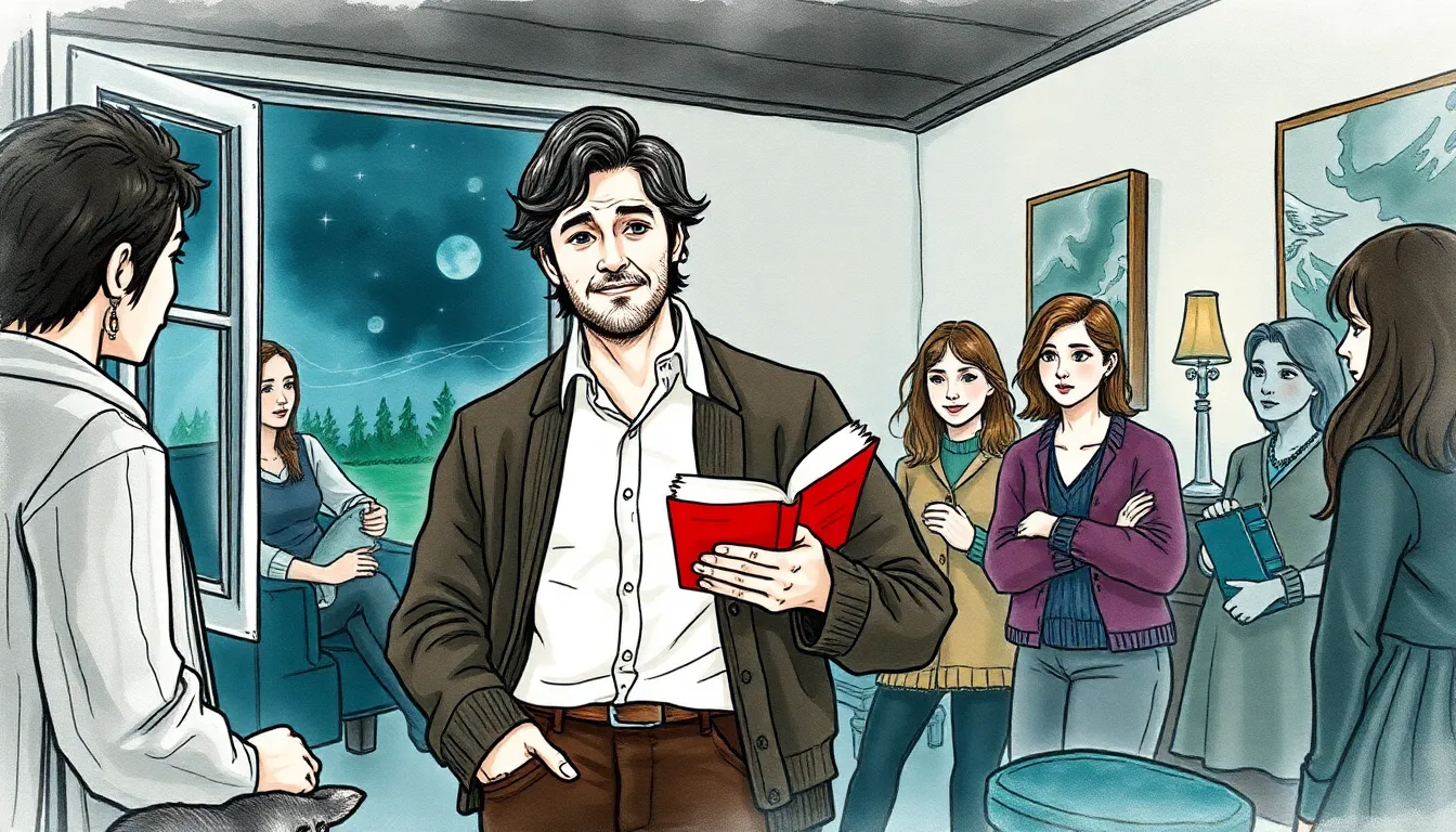 Illustration du lancement du livre d'Antoine, la maison de campagne ouverte aux murmures de la nuit