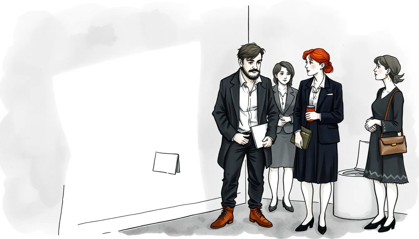 Illustration d'Antoine se retirant à l'écart durant une réunion familiale