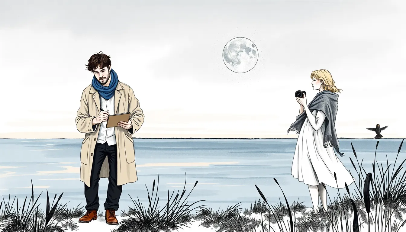 L'horizon au petit matin, bandes de couleur se formant au-dessus de l'eau