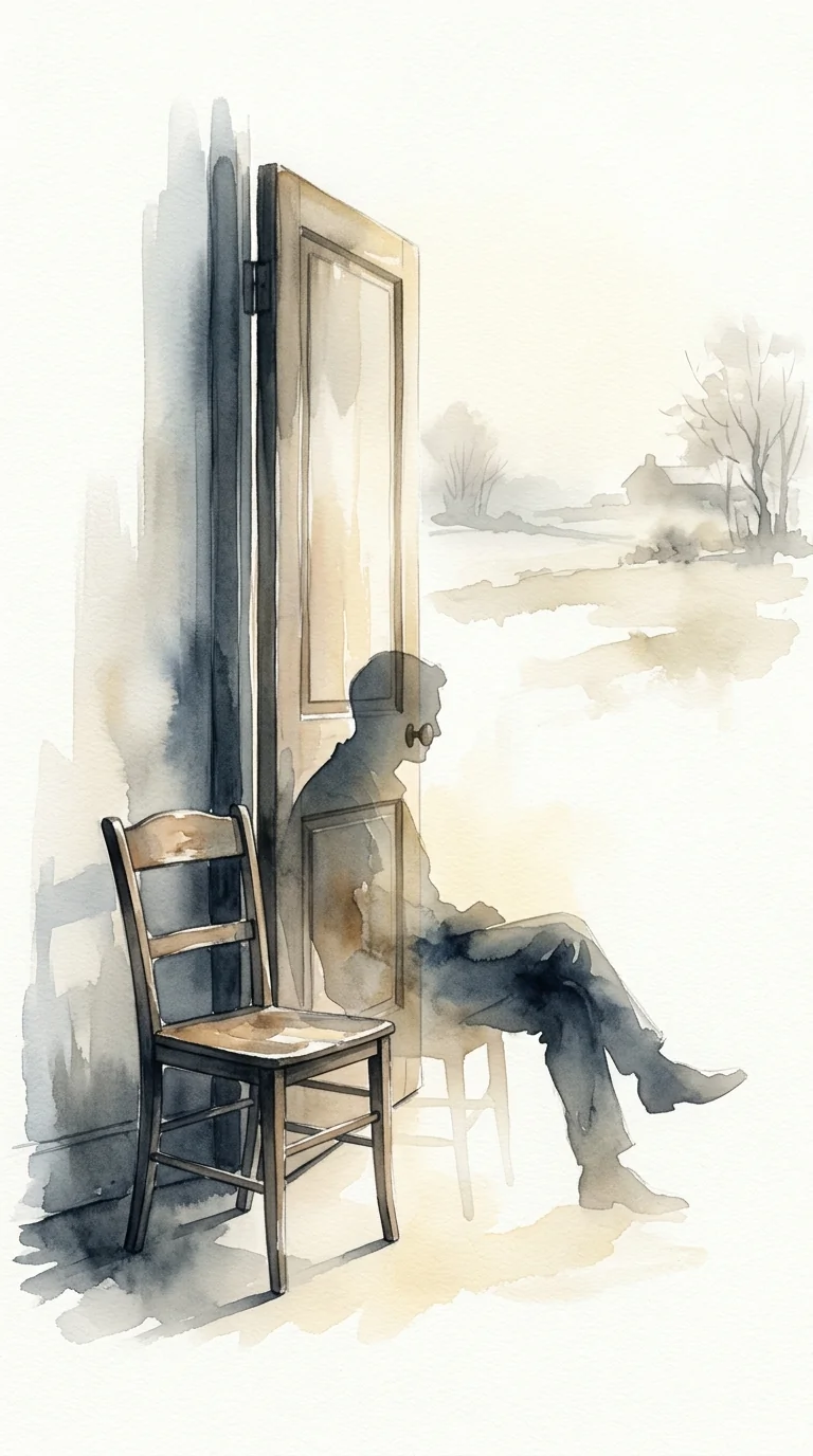 La chaise près de la porte