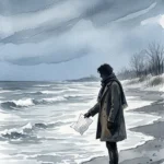 La lettre devant la mer