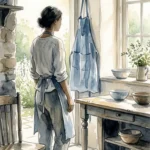 Le tablier bleu